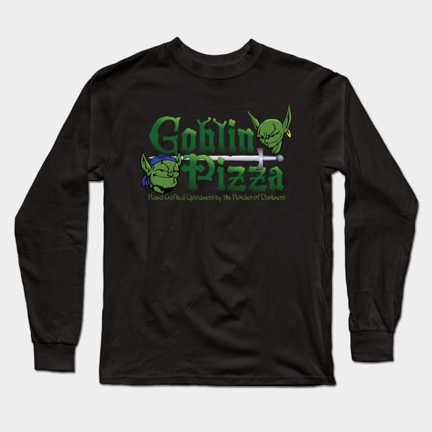 Goblin Pizza Logo Long Sleeve T-Shirt by Lor